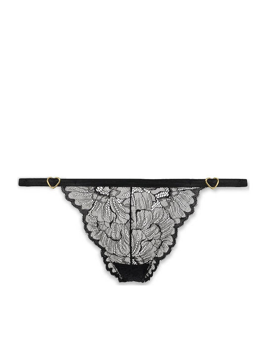 Women's String with Black Lace