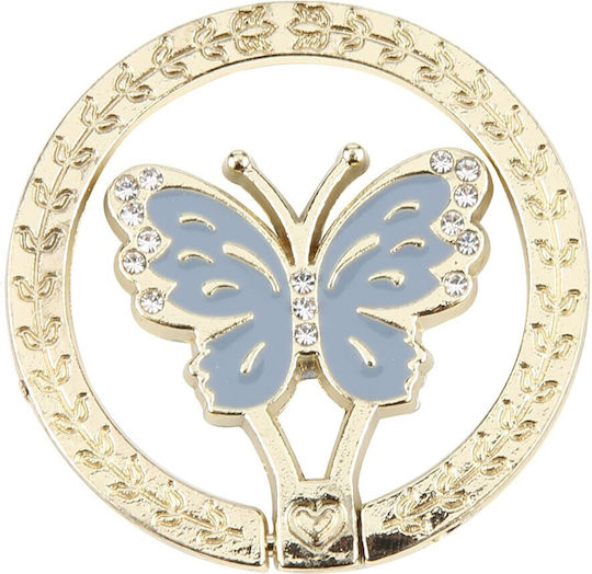 Butterfly Ring-Halter Für Handy In Hellblau