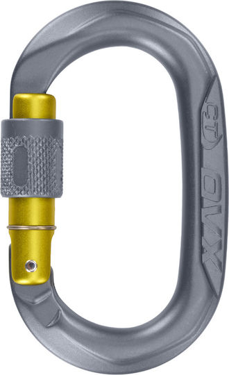 Climbing Technology Καραμπίνερ Ovx Alum Screw Gate Anthracite Yellow Anthracite Yellow