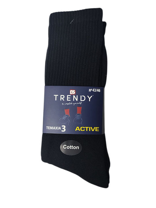 Trendy Herren Socken Schwarz 3er Pack