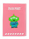 Cute Traveler Passport Case Alien Pink