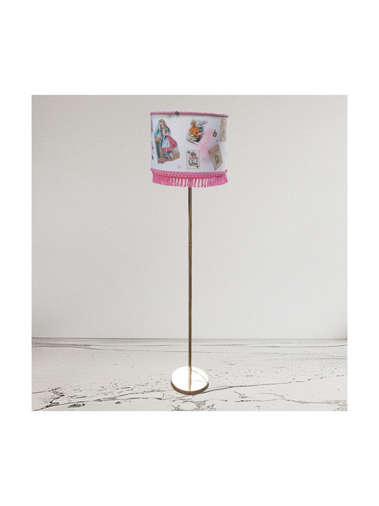 Oxygen Alice In Wonderland Floor Lamp Height 35xBase 1.65cm with E27 Lamp Bulb Gold