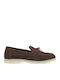 Leather Women's Loafers in Brown Colour
