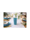 Glass 640ml Bamboo Pebble Green-Blue General Trade 332062 Generaltrade
