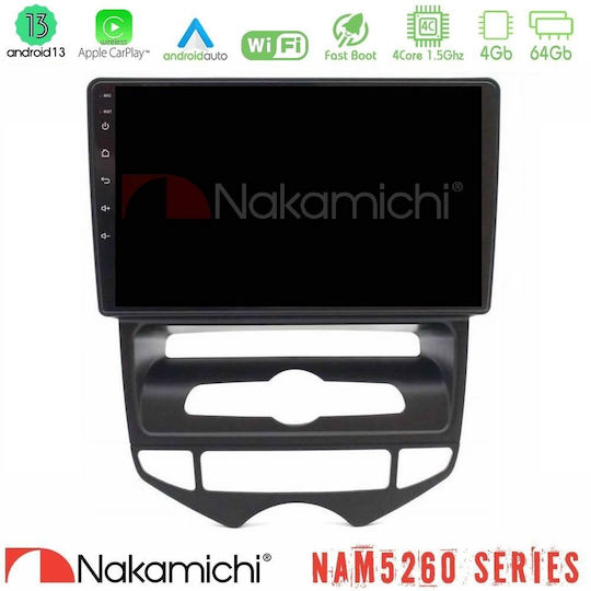 Nakamichi Ηχοσύστημα Αυτοκινήτου για Hyundai ix20 2010-2020 με A/C (Bluetooth/USB/AUX/WiFi/GPS/Apple-Carplay/Android-Auto) με Οθόνη Αφής 10"