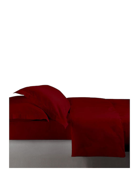 Makis Tselios Home Σετ Παπλωματοθήκη Βαμβακοσατέν 220x240cm Υπέρδιπλη με 2 Μαξιλαροθήκες Red2