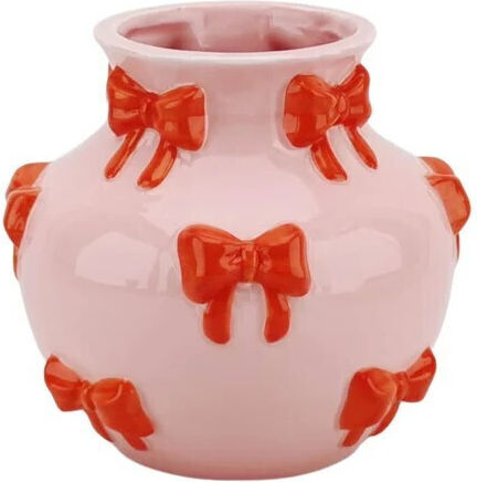 Beauty Home Βάζο Κορδέλες – Ροζ Πορτοκαλί 14,5×14,5x13cm Beauty Home