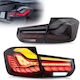 Led Taillights BMW F30 F80 2012-2019 GTS Design Running Light Smoked Set 2 Pieces