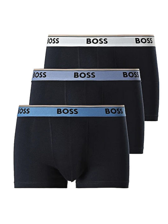 Boss Ανδρικά Μποξεράκια Σκουρο Μπλε 3Pack
