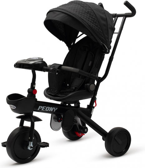 BabyMix Peony Pliabil Cu Mâner Pentru Părinți Pentru 18 Luni Negru