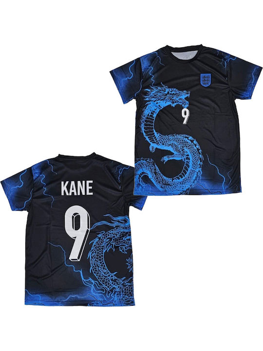 Football Jersey Kane England National Team Special Dragon Edition Black Turquoise Balón De Oro Unisex Black Turquoise Ab120