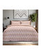 Lino Home Cotton Duvet Cover Set 165x245cm Single with Pillowcase Flots Pink