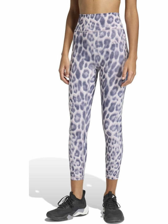 Animal Training Women's Cropped High Waist Purple Leggings