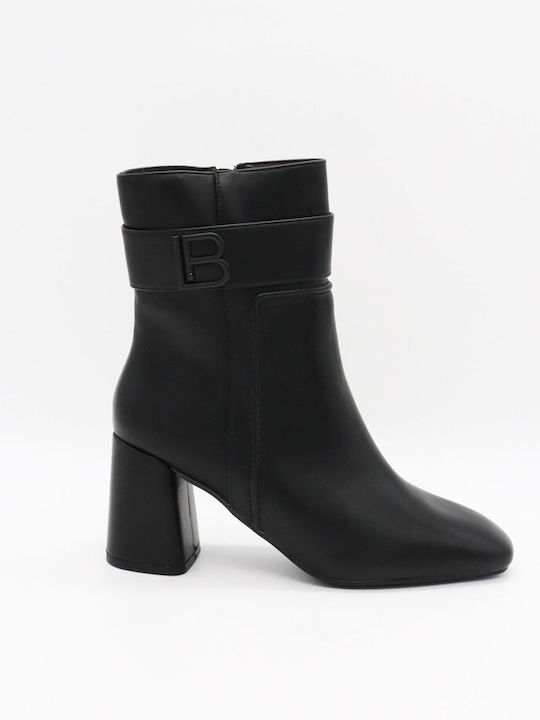 Damen Stiefeletten mit Mittelhohem Absatz Schwarz