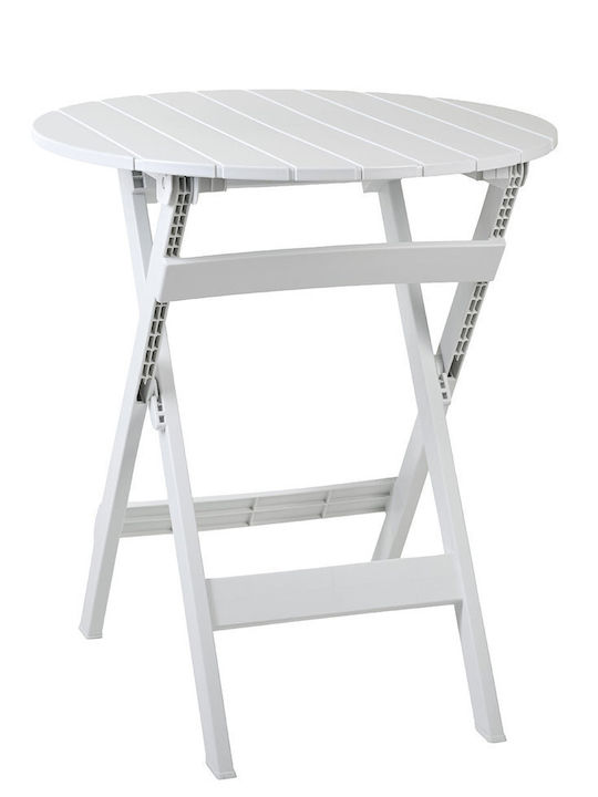 Orbit Round Dining Room Table Polypropylene White 62x62x80cm