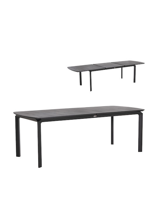 Sympo Bar Table Extendable Aluminum Gray 300x100x75cm