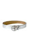 Wide Leather Women's Belt Silver 2618-Silver-115cm