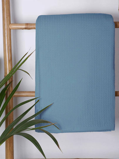 Piqué Baumwolle Blaue Übergröße 230×265 Sunshinehome
