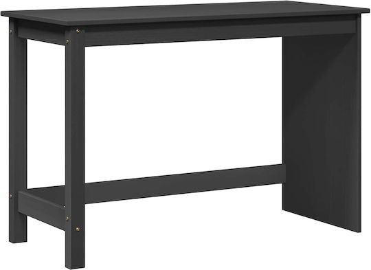 vidaXL Schreibtisch Aus Massivholz Grau 112x50x75cm