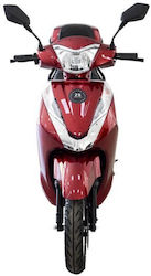 Scooter Ηλεκτρικό Scooter Ισχύος 2000W με Τελική Ταχύτητα 25km/h Αυτονομίας 130km Κόκκινο Χρώμα