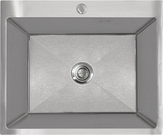 Sanitec Vessel Kitchen Sink Inox Satin Finish M50xP50cm Silver