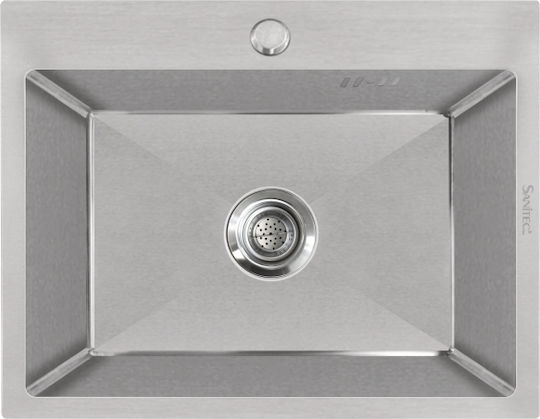 Sanitec Кораб Кухненска Мивка Inox Гладко (Сатенено Покритие) Дължина 60xШирина 50см Сребрист