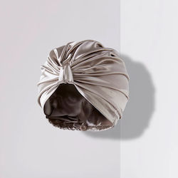 Beige Seiden Turban