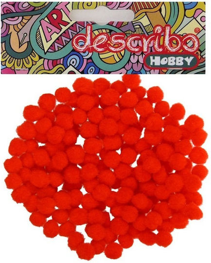 531651 Pompons 8 Farben 10 mm 200 Stück 08 Rot