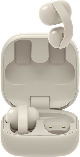 Sony LinkBuds Clip Bluetooth Handsfree Ακουστικά με Αντοχή στον Ιδρώτα και Θήκη Φόρτισης Greige