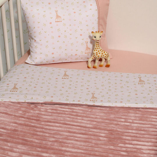 Sophie La Girafe Pink Sherpa Comforter 140x100cm 46-6736/502