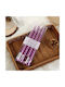 Alista Home Lumânare Decorativă Conic Violet 25cm 4 Bucăți