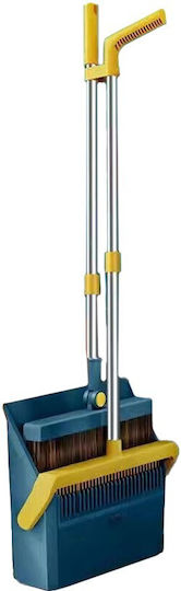 Set Mătură Cu Făraș Mâner Alista Home Dinți Pieptene Mătură Curățare Rotațională Pliabilă Detasabilă Oțel Inoxidabil Polipropilenă 99 X 30 Cm Albastru