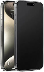 Folie De Protecție Alista Home iPhone 15 Pro Max Full Cover Mat Ceramică 9D Rezistent La Șocuri Anti-Amprentă Margini Negre Transparentă