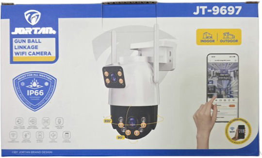 Jortan JT-9697QJW IP Dual Κάμερα Παρακολούθησης Wi-Fi Full HD 1080p Αδιάβροχη με Αμφίδρομη Επικοινωνία και Φακό 3.6mm