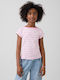 Kinderoberteile T-Shirt Rosa Streifen