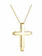 Kritsimis Gold Cross 14K Double Sided with Chain