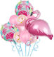 Set 10 Baloane Zi De Naștere Flamingo Folie Roz Jumbo 90 cm
