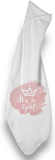 Bonjour Bebe Baby Hooded Bath Towel with Hood It's A Girl 75x75cm