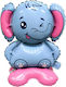 Geburtstags Luftballon Folie Jumbo Grau 58cm