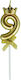 Nummer 9 Kuchenkerze Krone Modell Gold Alista H...