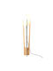 Opviq Minimalist Floor Lamp H135xL17cm with Socket for E27 Bulb Beige