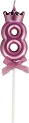 Number 8 Candle Alista Home Crown Bow Design Ca...