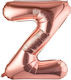 Scrisoare Ζ Folie Jumbo Rose Gold 80 cm