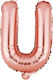 Buchstabe U Folien Rose Gold 40cm