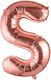 Buchstabe S Folie Jumbo Roségold 80cm