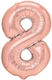 Număr 8 Folie Jumbo Rose Gold 80 cm