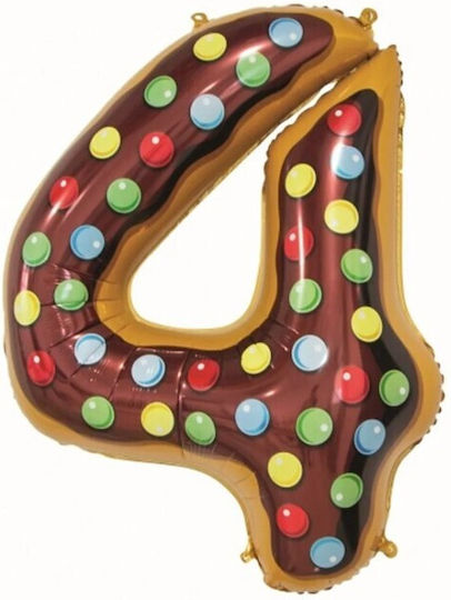 Număr 4 Folie Jumbo Multicolore 100 cm