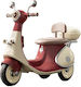 Vespa Electrică pentru Copii 6 Volți Roșie pentru 6+ Ani