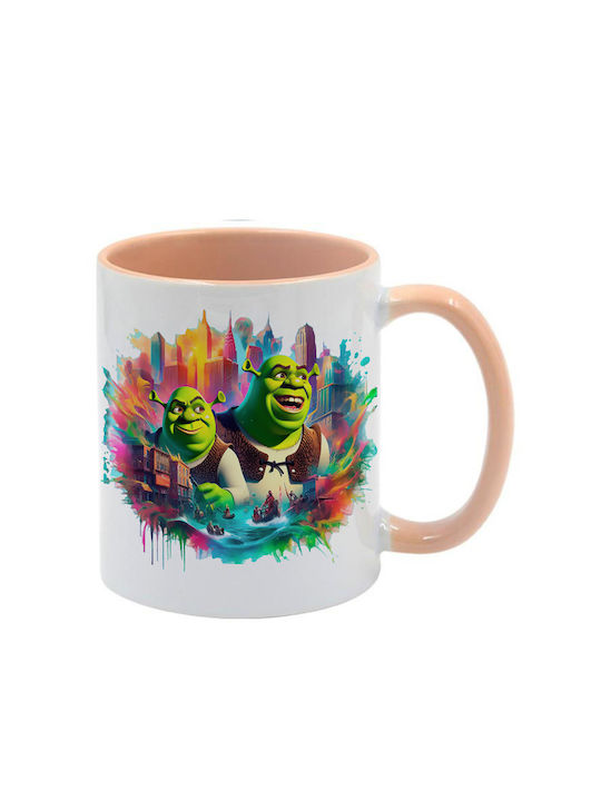 Shrek Tasse Beige Mit Griff Innen