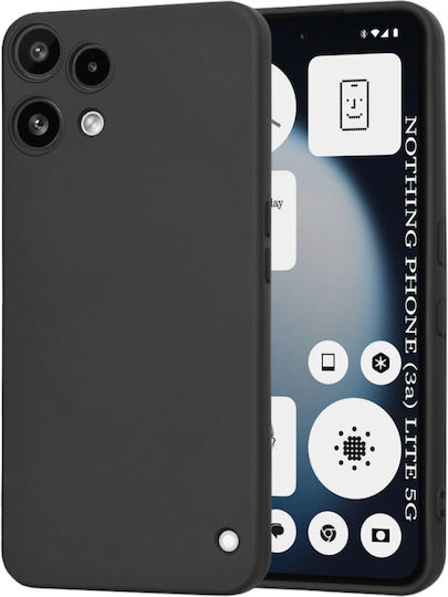 Back Cover Silicon Negru (Nothing Phone (3a) Lite)